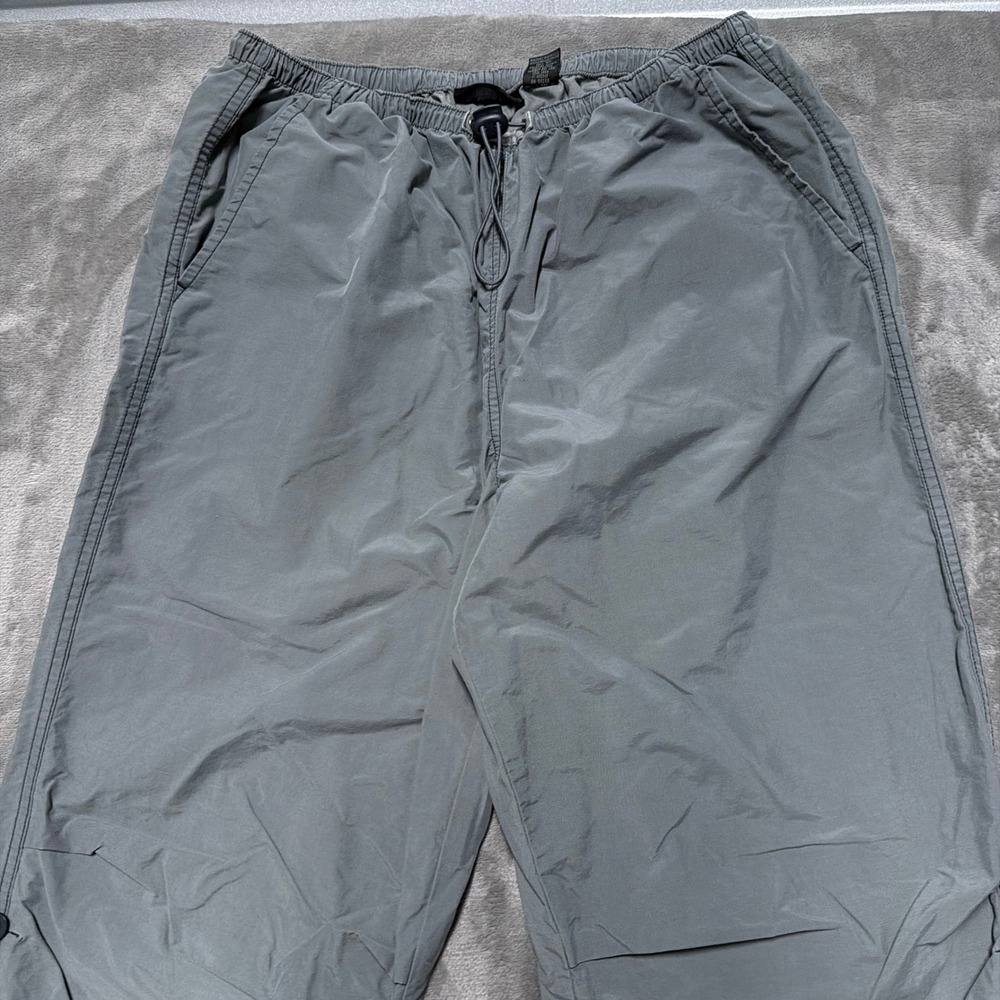 Vtg Express Track Pants Womens L Gray Roll Up Hiking Drawcord Gorp Tech Y2K 90s - Picture 4 of 13